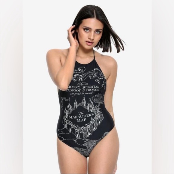 Hot Topic Other - Harry Potter “Marauder’s Map” One Piece Swim Suit Size XXL